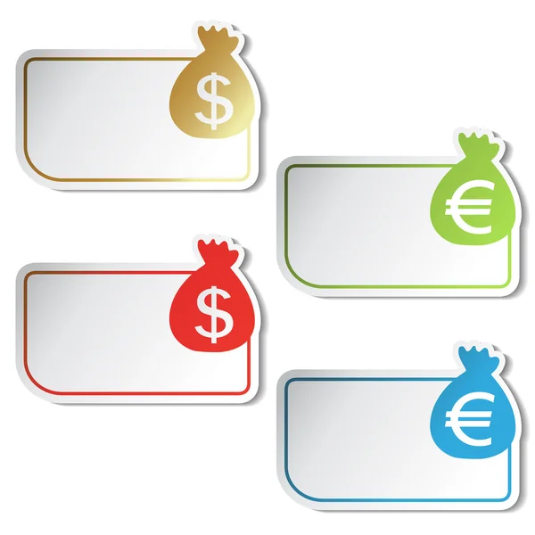 Vector money labels — Stock Vector