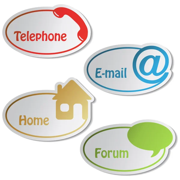 Vector banners - phone, email, home, forum — Stock Vector