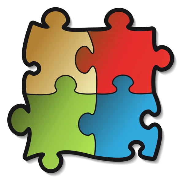 Vector puzzle sticker — Stock Vector