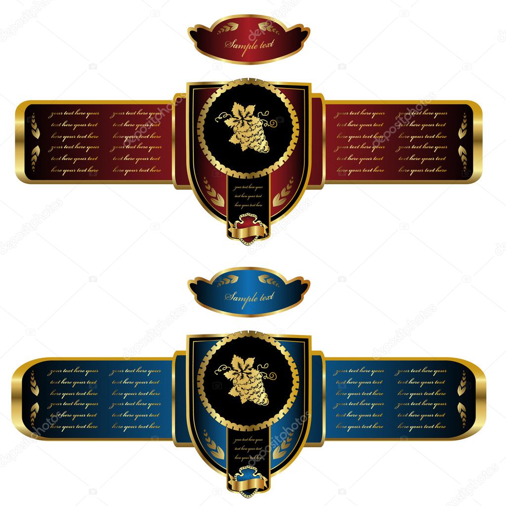 Vector wine labels — Stock Vector © Rena_Design 11553708