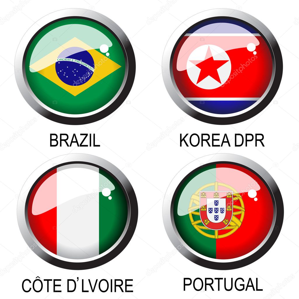 Vector flags (group G) - south africa