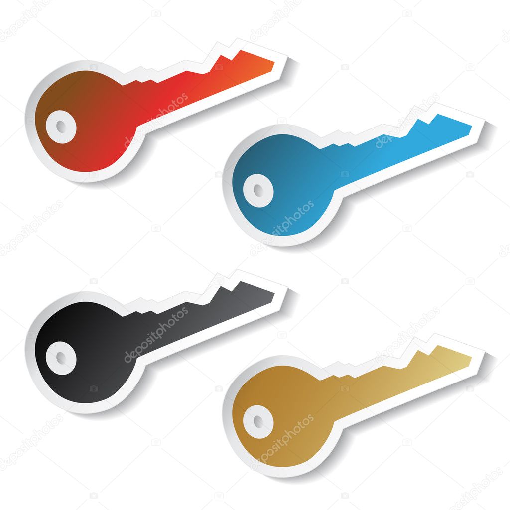 Vector key stickers