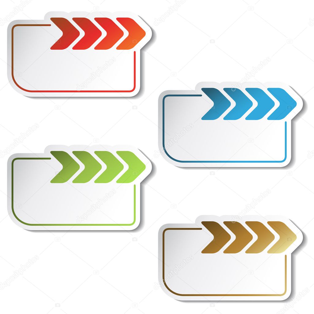 Vector labels with arrow