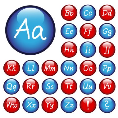 vektör çizim el alfabesi