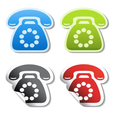 Vector phone stickers clipart