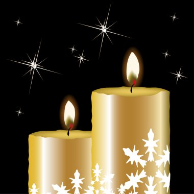Vector Christmas candles clipart