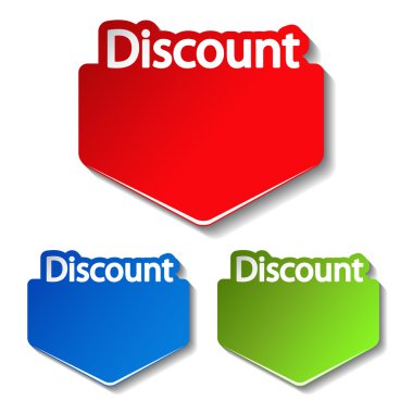 Vector discount labels clipart
