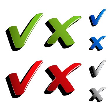 Vector checkmark ticks clipart