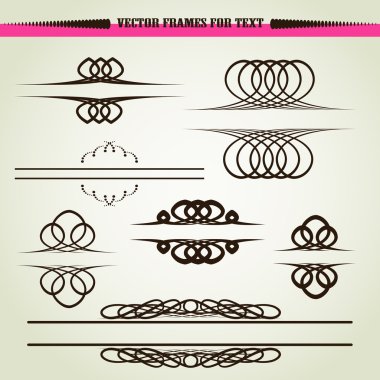 Vector ornament frames for text clipart