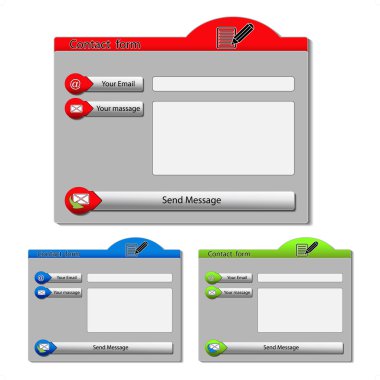 Vector contact forms clipart