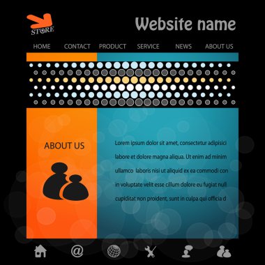 Vector web navigation template clipart