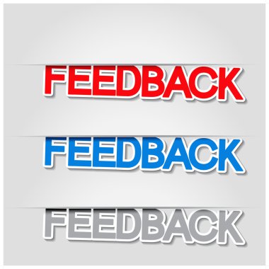 Vector fixed feedback stickers clipart