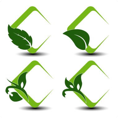 Vector natural symbols with leaf clipart