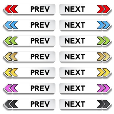 Vector buttons to the next and previous item clipart
