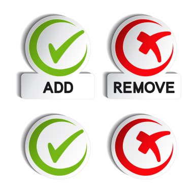 Vector add remove circular item clipart