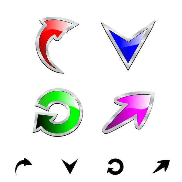 Vector conjunto de flechas — Vector de stock