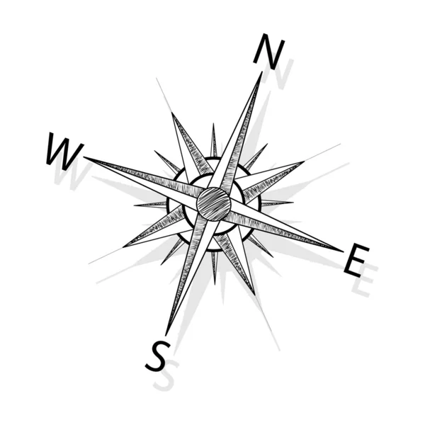 Vector compass — Stock Vector