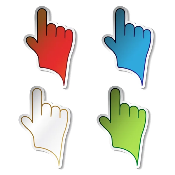 Vector stickers of hand — Stock Vector