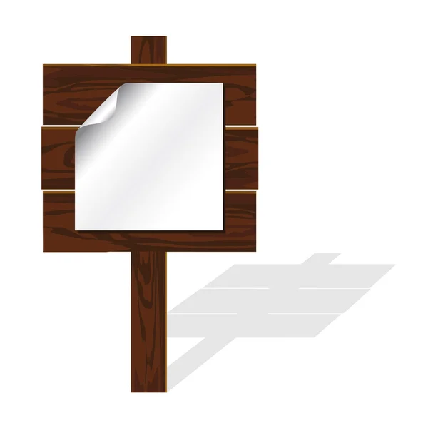 Placa de madeira vetorial — Vetor de Stock