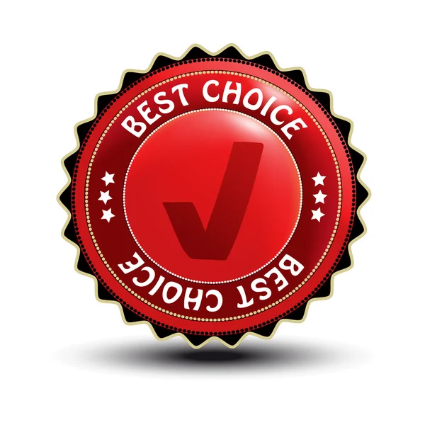 Vector label - beste keuze — Stockvector