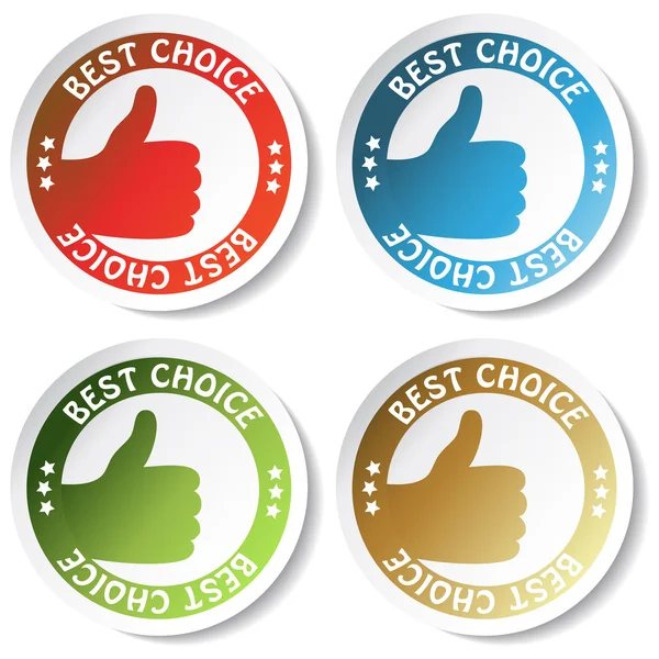 Vector sticker - best choice — Stock Vector