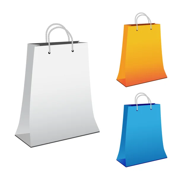 Vector paper shopping bags — Stock Vector
