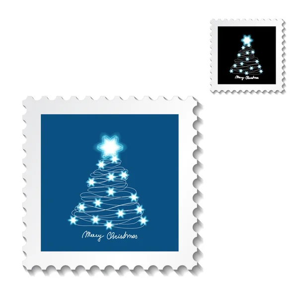 Vector Christmas stamps - EPS 10 — Stock Vector