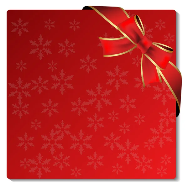 Vector Christmas card with bow — Stock Vector