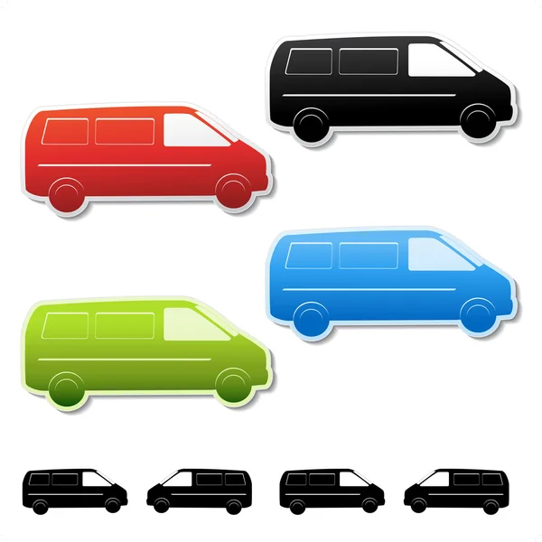 Vector car stickers - gratis delivery — Stock Vector