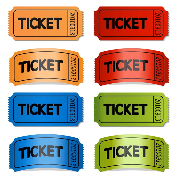 Vektor-Tickets — Stockvektor