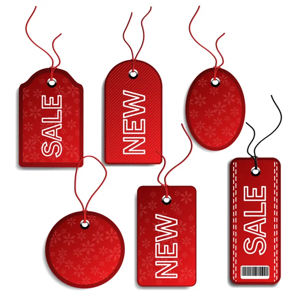 Vector sale Christmas tags — Stock Vector