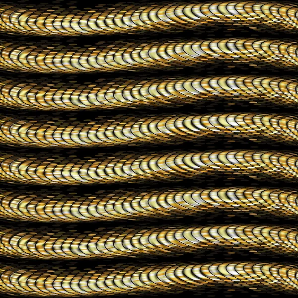Vector golden dotted waves — Stock Vector