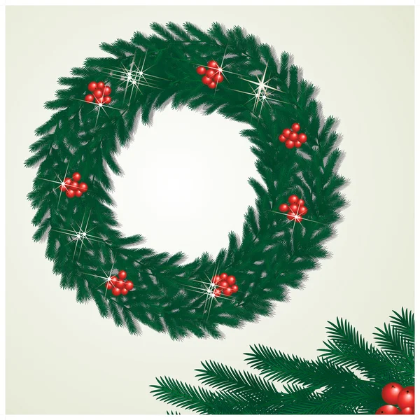 Vector wreath and piece of detail — Stock Vector