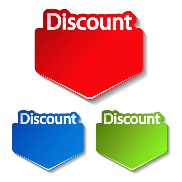 Vector discount labels — Stock Vector