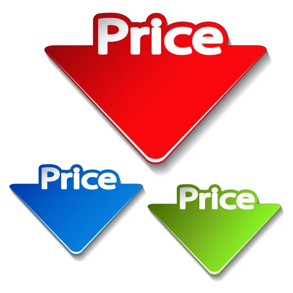 Etichette prezzi vettoriali — Vettoriale Stock