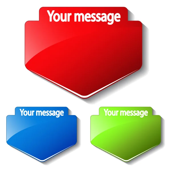 Etichette dei messaggi vettoriali — Vettoriale Stock