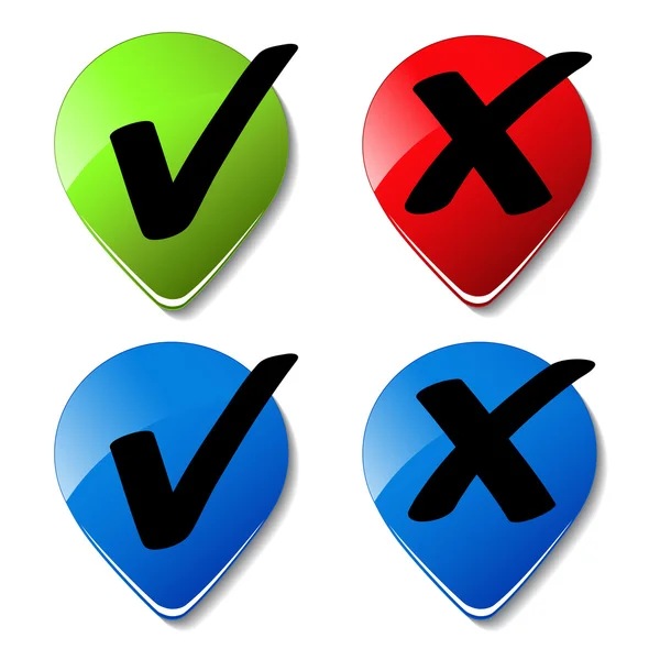 Vector check mark buttons — Stock Vector