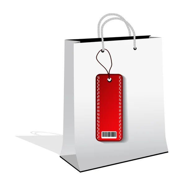 矢量购物袋与销售标记 — 图库矢量图片