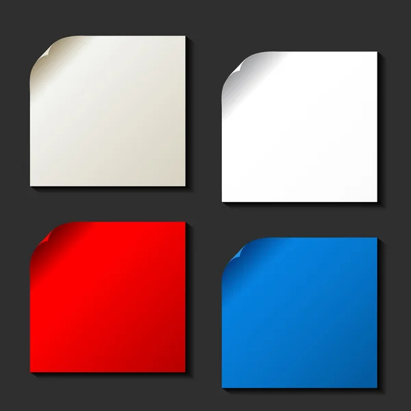 Vektor-Set von Farbpapieren — Stockvektor