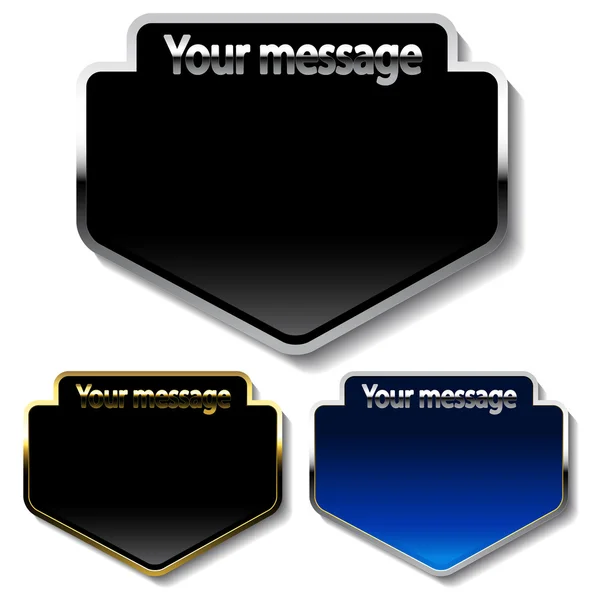 Vector message buttons — Stock Vector