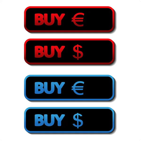 Vetor comprar botões — Vetor de Stock