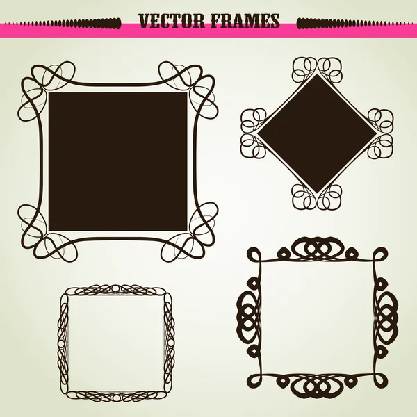 Marcos de adorno vectorial — Vector de stock