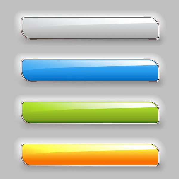 カラー ボタンのベクトルを設定 — ストックベクタ