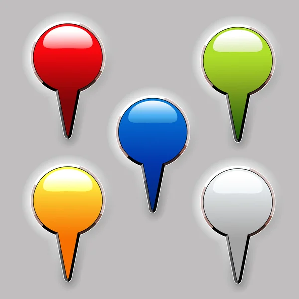 Conjunto vectorial de botones de color — Vector de stock