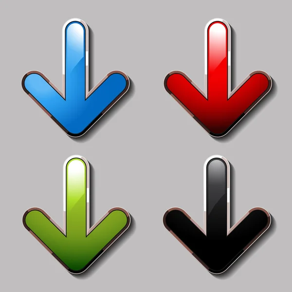 Flèches de téléchargement vectoriel — Image vectorielle