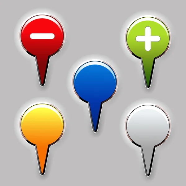 Conjunto vectorial de botones de color — Vector de stock