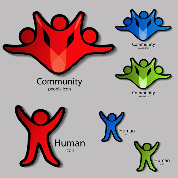 Symboles humains vectoriels — Image vectorielle