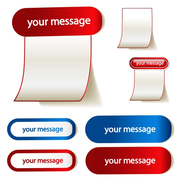 Adesivi vettoriali per messaggio — Vettoriale Stock