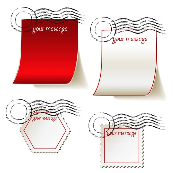 Vector set of templates for message — Stock Vector