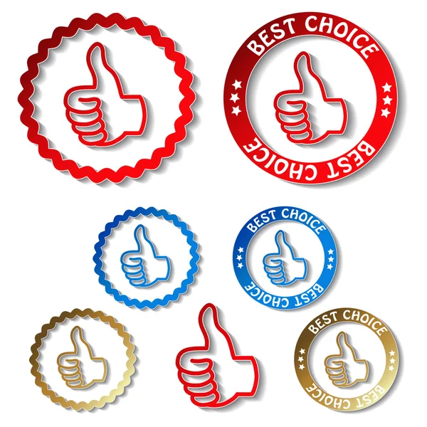 Vector best choice stickers — Stock Vector